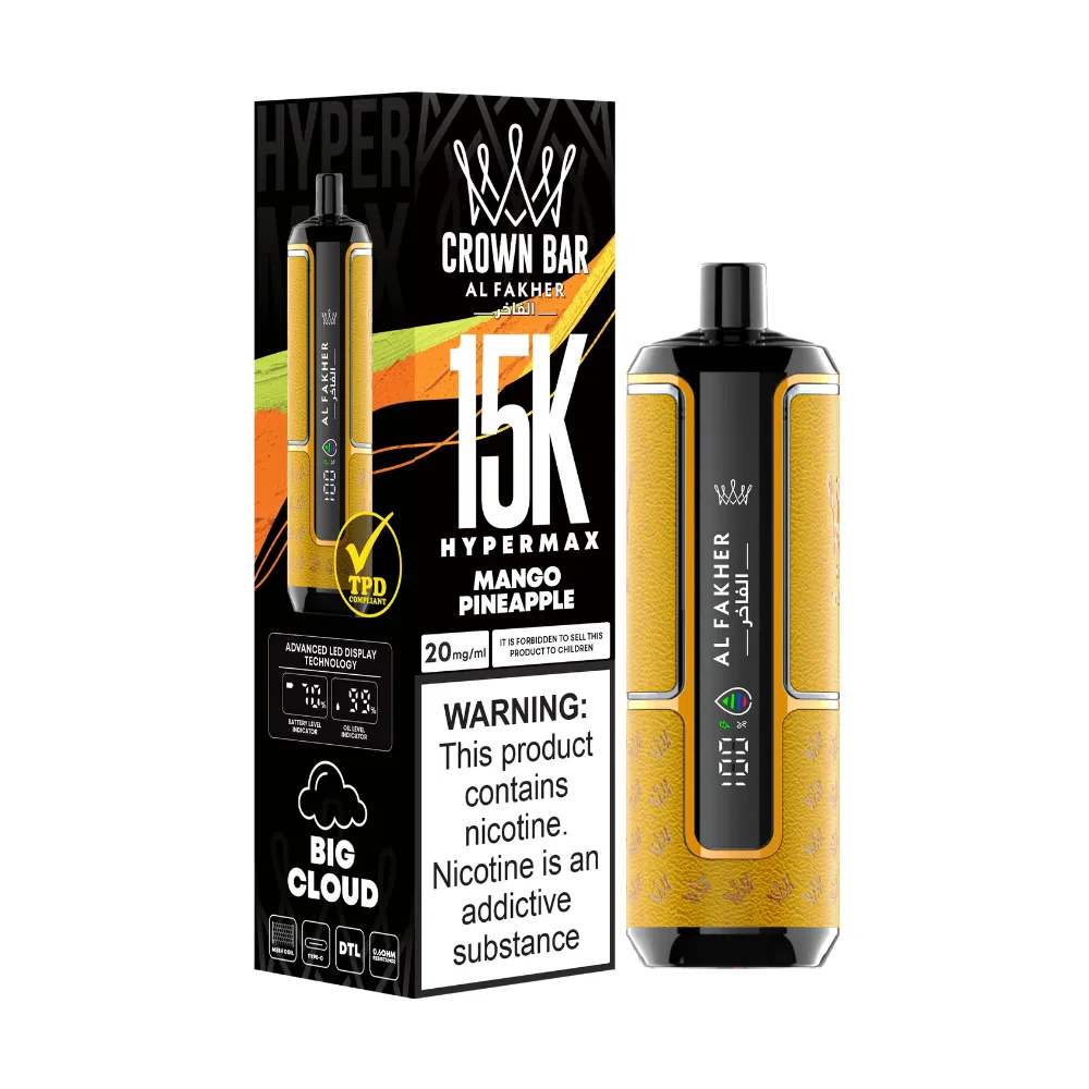 AL FAKHER Crown bar 15000 Puffs 5MG Rechargeable Disposable Vape in Dubai AL FAKHER Crown bar 15000 Puffs 5MG Rechargeable Disposable Vape in Dubai
