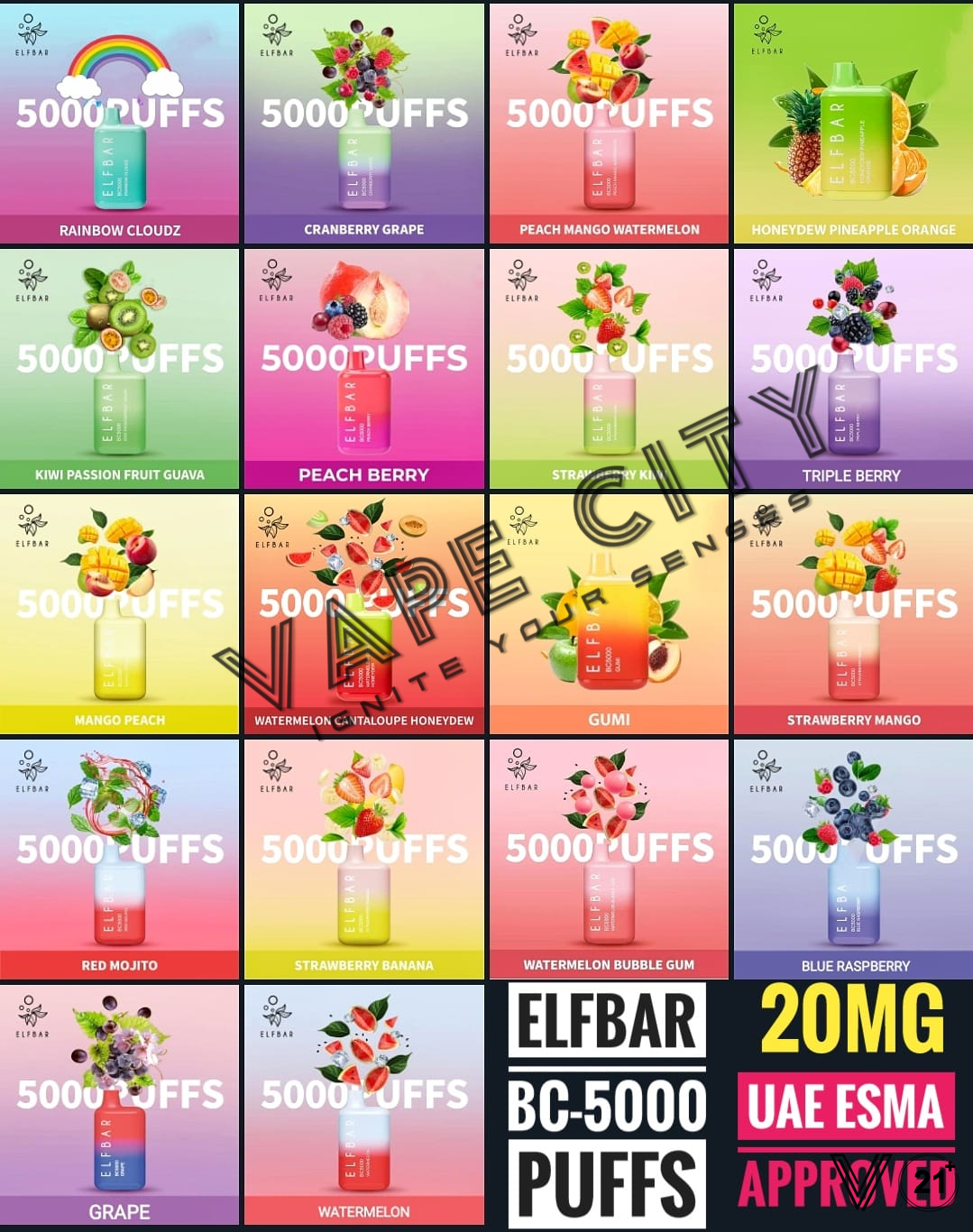 ELF BAR DISPOSABLE VAPE BC5000 PUFFS (Esma Approved) ELF BAR DISPOSABLE VAPE BC5000 PUFFS (Esma Approved)