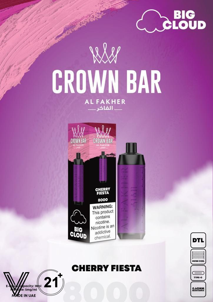 Al Fakher Crown Bar 8000 Puffs Best Disposable Al Fakher Crown Bar 8000 Puffs Best Disposable
