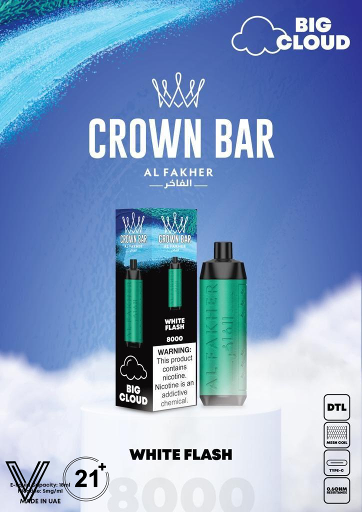 Al Fakher Crown Bar 8000 Puffs Best Disposable Al Fakher Crown Bar 8000 Puffs Best Disposable