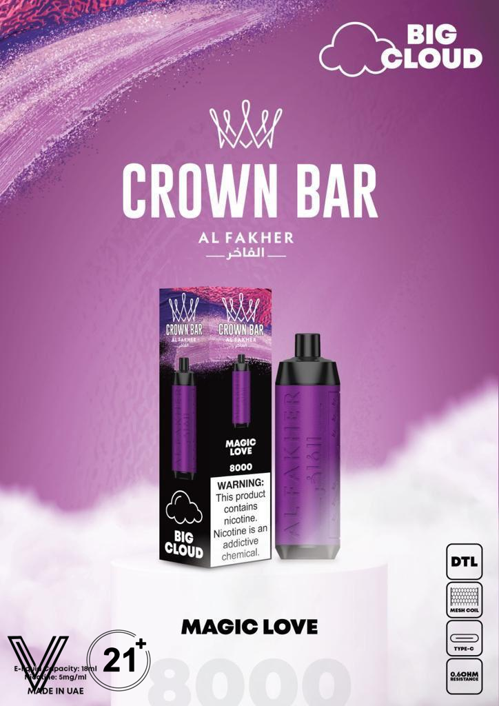 Al Fakher Crown Bar 8000 Puffs Best Disposable Al Fakher Crown Bar 8000 Puffs Best Disposable