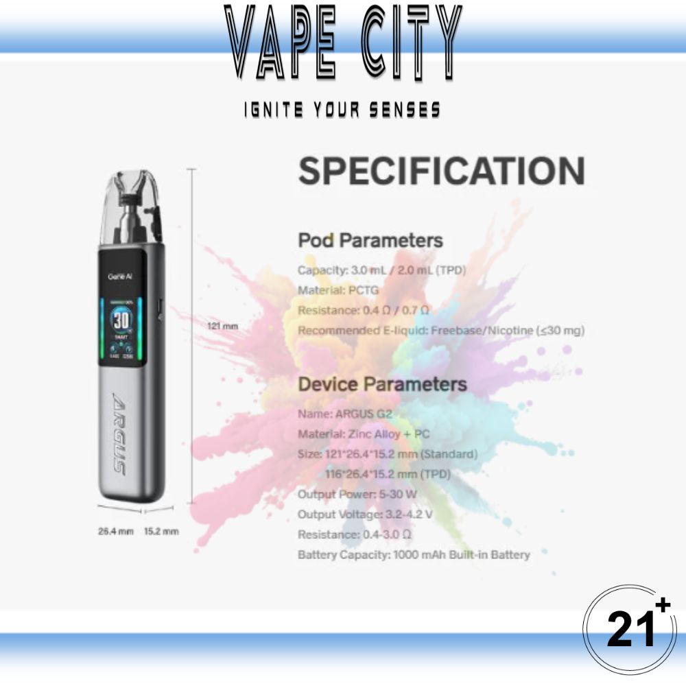 VOOPOO Argus G2 Pod Kit 30W 1000mAh In UAE VOOPOO Argus G2 Pod Kit 30W 1000mAh In UAE